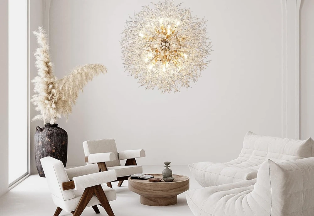 crystal globe chandelier light